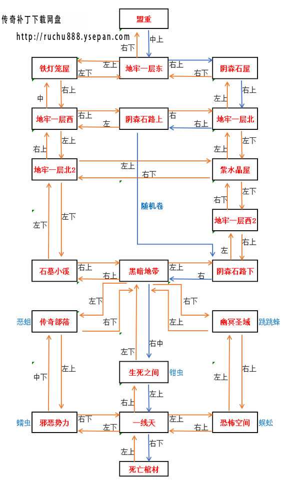 传奇蜈蚣洞地图详情走法